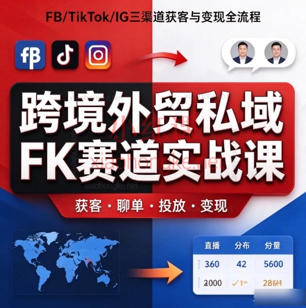 0基础做海外私域聊单:Facebook/TikTok/Instagram环境+广告+WhatsApp清单