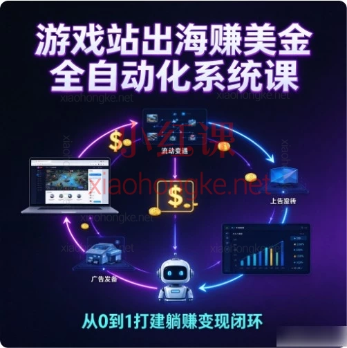 游戏站出海赚美金全自动化系统课 – 从0到1搭建躺赚变现闭环