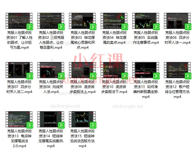 克服人性弱点交易法|15节短线买卖点+仓位管理实操课