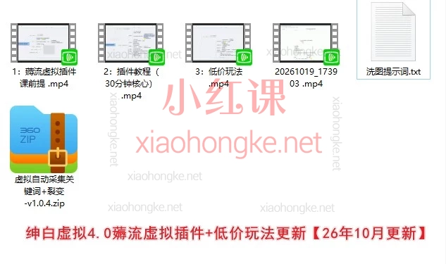 虚拟类目怎么做起店？薅流虚拟4.0插件课+AI选品全拆解｜从0到1做淘宝闲鱼拼多多虚拟商品