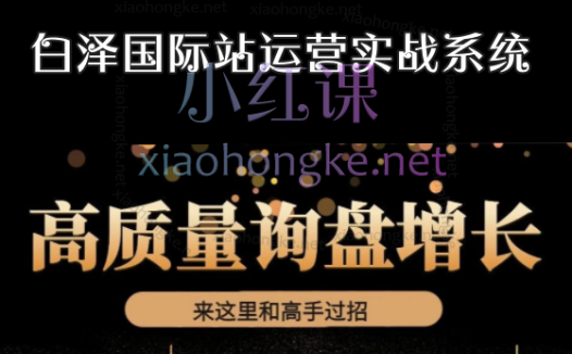 白泽运营笔记:高质量询盘增长课+低成本获客