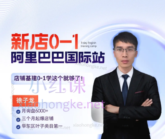 徐子龙阿里巴巴国际站《新店0-1,学会这个就够了》掌握的基建内功